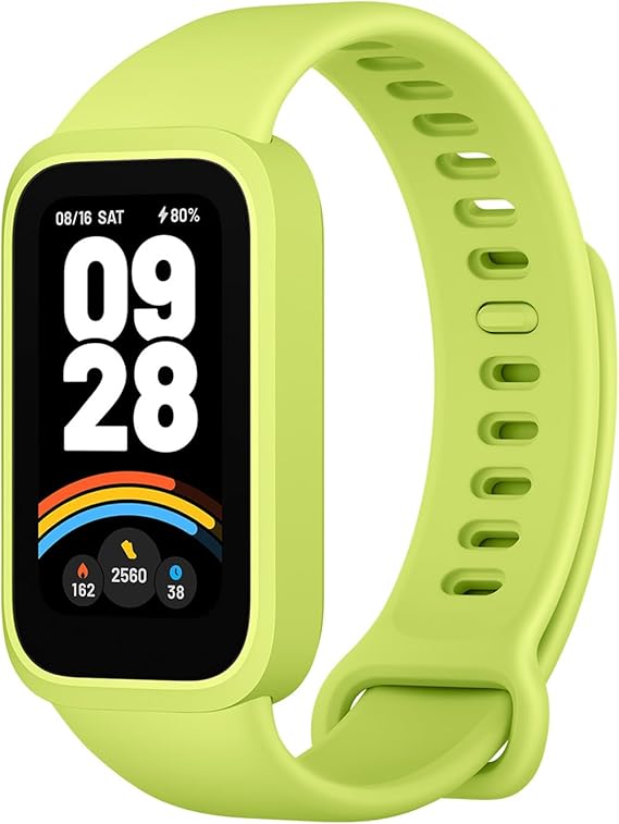 XIAOMI Smart Band 9 Active - Pulseira de atividades, relógio inteligente, bateria com duração de até 18 dias, tela TFT de 1,47" com taxa de atualização de 60 Hz, 5 ATM, aplicativo Mi Fitness, verde (versão ES)