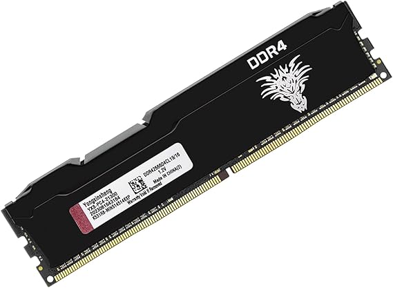 Memória RAM Yongxinsheng DDR4 2666MHz 16GB para Desktop PC4-21300 UDIMM Não-ECC Sem Buffer 1.2V 288 Pinos CL19 para Computador (Preta