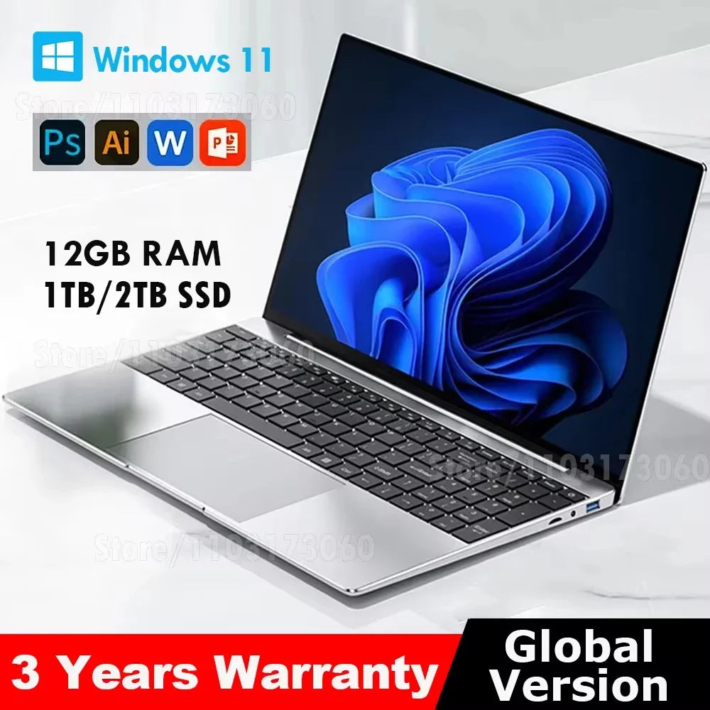 Laptop Windows 11 Pro 12GB RAM 1TB SSD - Notebook Gamer Intel Atom A3950 | Tecnoshopstone